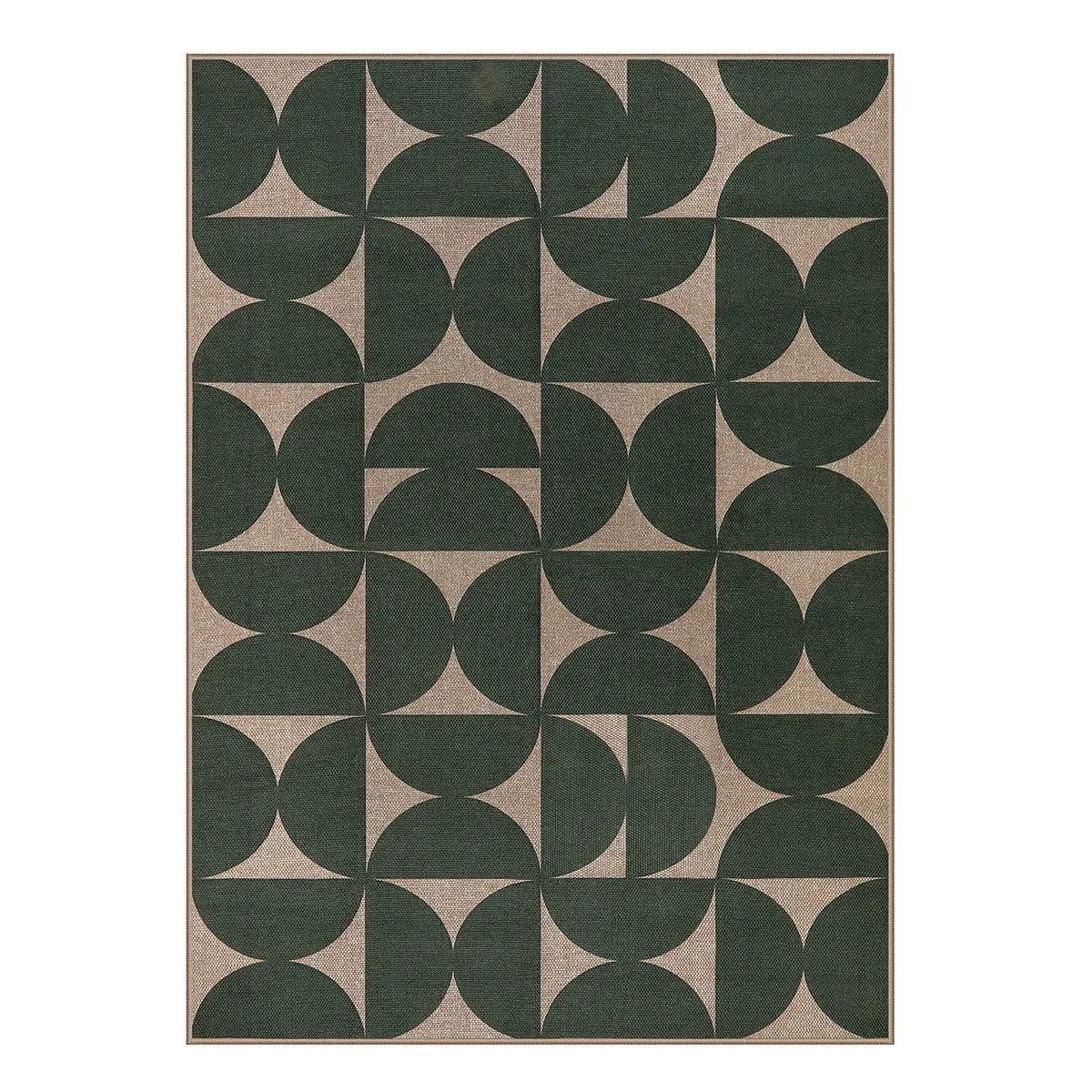 Solaro Washable Boho Geometric Easy Jute Green Indoor/Outdoor Rug Easy Jute Rug Lahome