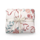 Soline Washable Floral Bows Pink Throw Blanket Blanket Lahome 50" x 60"