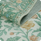Verena Washable Vintage Floral Butterfly Light-Green Rug Area Rugs Lahome