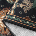 Amelie Washable Vintage Sunflower Floral Black Runner Rug Area Rugs Lahome