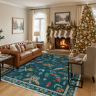 Vionnet Washable Modern Parisian Insect Green Rug Area Rugs Lahome