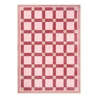 Louise Washable Modern Playful Checkered Pink Rug Area Rugs Lahome