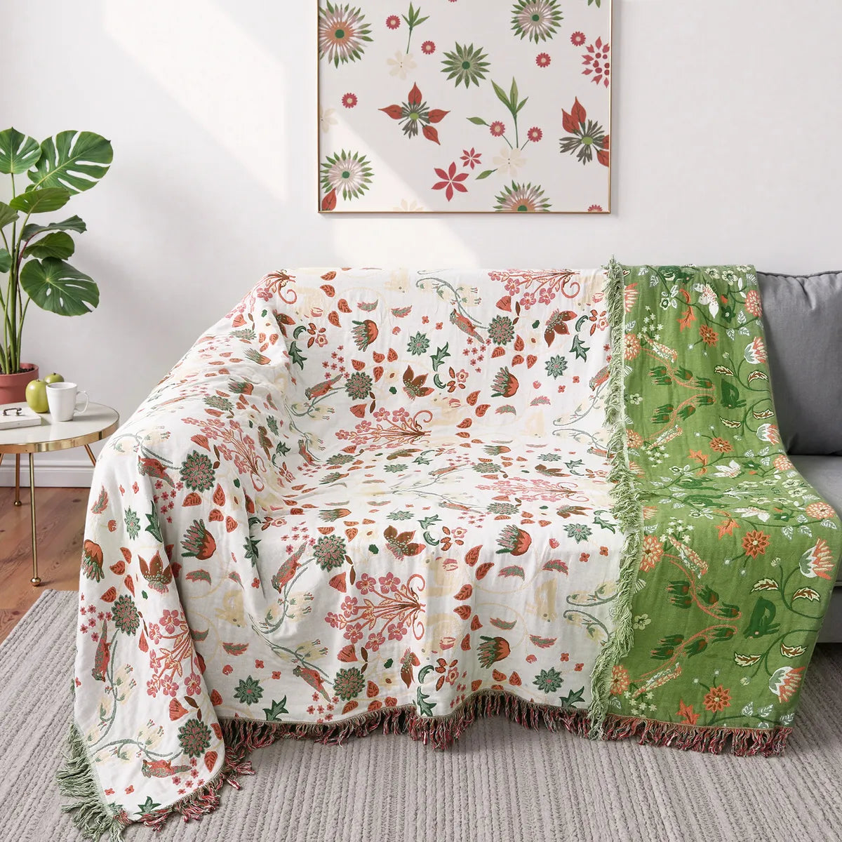 Lahome Mirette Washable Boho Breeze Woven Throw Bed Blanket Blanket Lahome