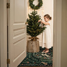 Myrrha Washable Fantasy Garden and Unicorn Dark Green Rug Area Rugs Lahome