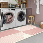 Sarrah Washable Modern Minimalism Rainbow Pink Runner Rug Runner Rugs Lahome