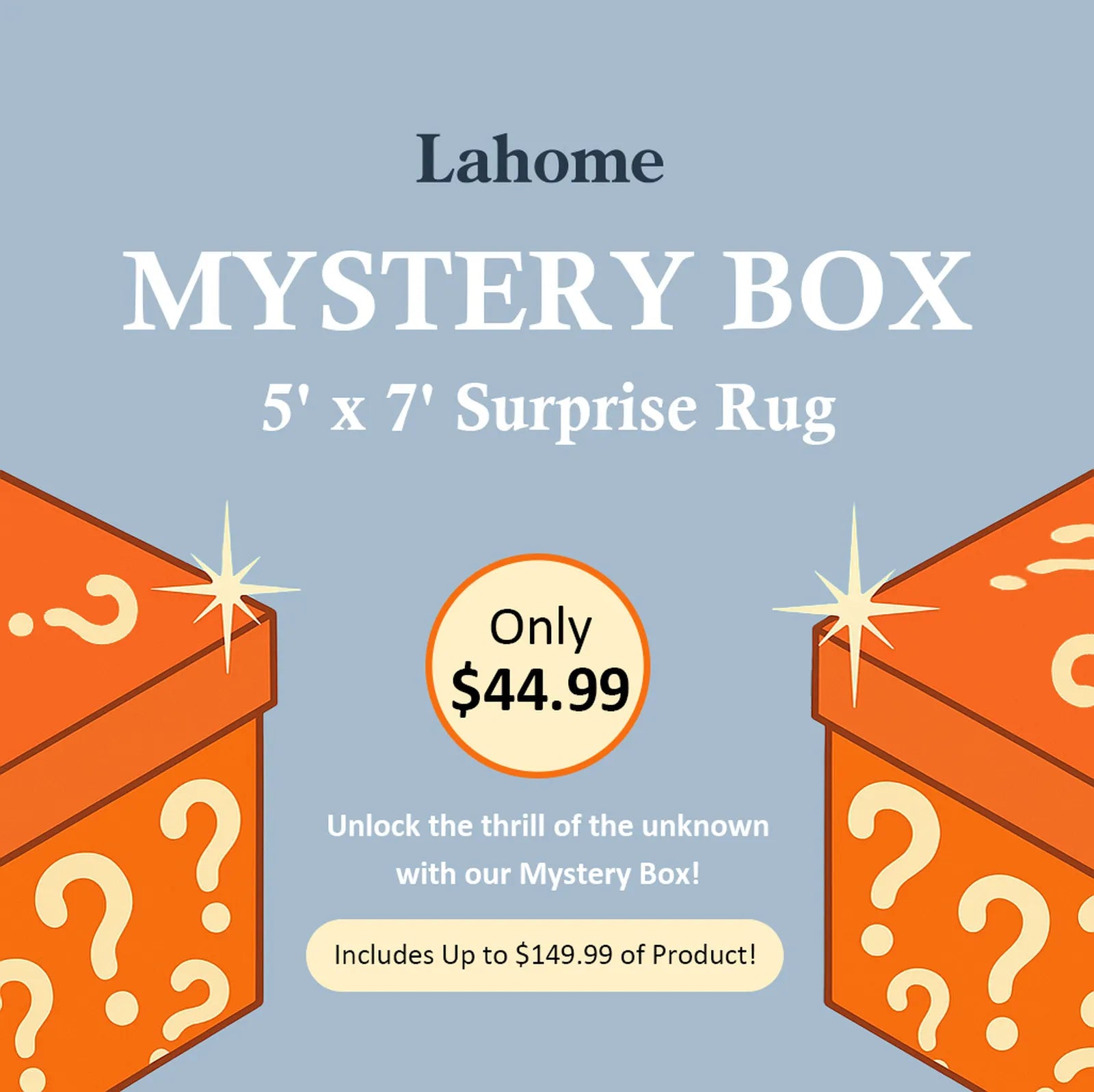 Mystery Washable Rug Box - Starting at $9.99 Rugs Lahome 5' x 7' - #1