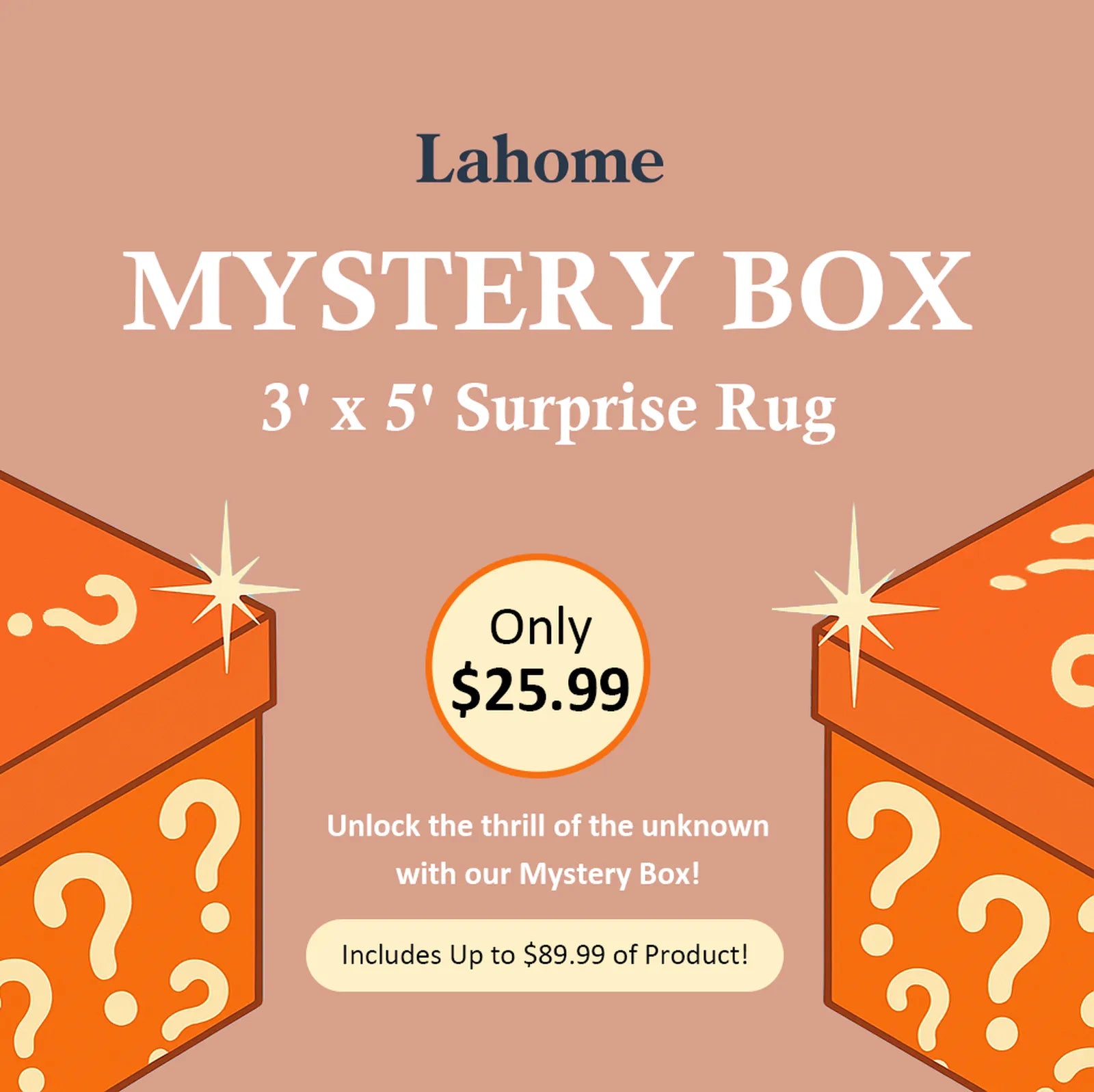 Mystery Washable Rug Box - Starting at $9.99 Rugs Lahome 3' x 5' - #1