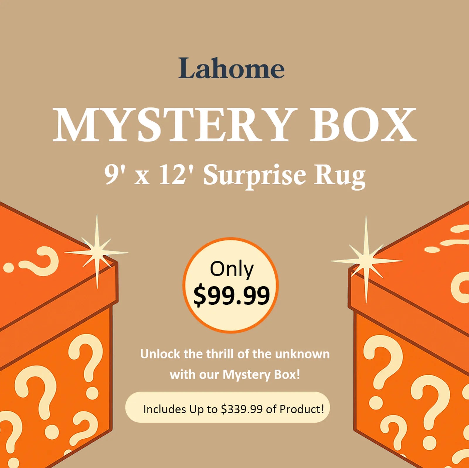 Mystery Washable Rug Box - Starting at $9.99 Rugs Lahome 9' x 12' - #1