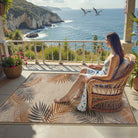 Liva Washable Tropical Palm Easy Jute Beige Indoor/Outdoor Rug Area Rugs Lahome