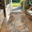 Liva Washable Tropical Palm Easy Jute Beige Indoor/Outdoor Rug Area Rugs Lahome
