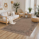 SUNDEREY Floral Easy Jute Rug,Area Rug Washable Bedroom Rug,Easy Jute Indoor Outdoor Carpet, Farmhouse Non Slip Khaki Floor Rug for Dining Room Office Entrance Kitchen Walmart Walmart 5' x 7' Wreath & Fleur
