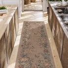SUNDEREY Floral Easy Jute Rug,Area Rug Washable Bedroom Rug,Easy Jute Indoor Outdoor Carpet, Farmhouse Non Slip Khaki Floor Rug for Dining Room Office Entrance Kitchen Walmart Walmart 2'x6' Vine & Fleur
