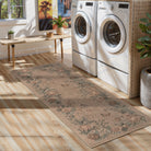 SUNDEREY Floral Easy Jute Rug,Area Rug Washable Bedroom Rug,Easy Jute Indoor Outdoor Carpet, Farmhouse Non Slip Khaki Floor Rug for Dining Room Office Entrance Kitchen Walmart Walmart