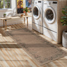 SUNDEREY Floral Easy Jute Rug,Area Rug Washable Bedroom Rug,Easy Jute Indoor Outdoor Carpet, Farmhouse Non Slip Khaki Floor Rug for Dining Room Office Entrance Kitchen Walmart Walmart 2'x6' Wreath & Fleur