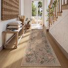 SUNDEREY Floral Easy Jute Rug,Area Rug Washable Bedroom Rug,Easy Jute Indoor Outdoor Carpet, Farmhouse Non Slip Khaki Floor Rug for Dining Room Office Entrance Kitchen Walmart Walmart 2'6''x8' Vine & Fleur