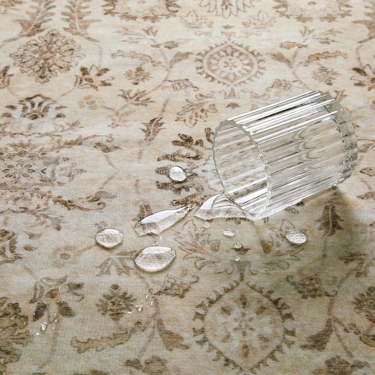 Mirae Washable Vintage Persian Ivory Rug Area Rugs Lahome