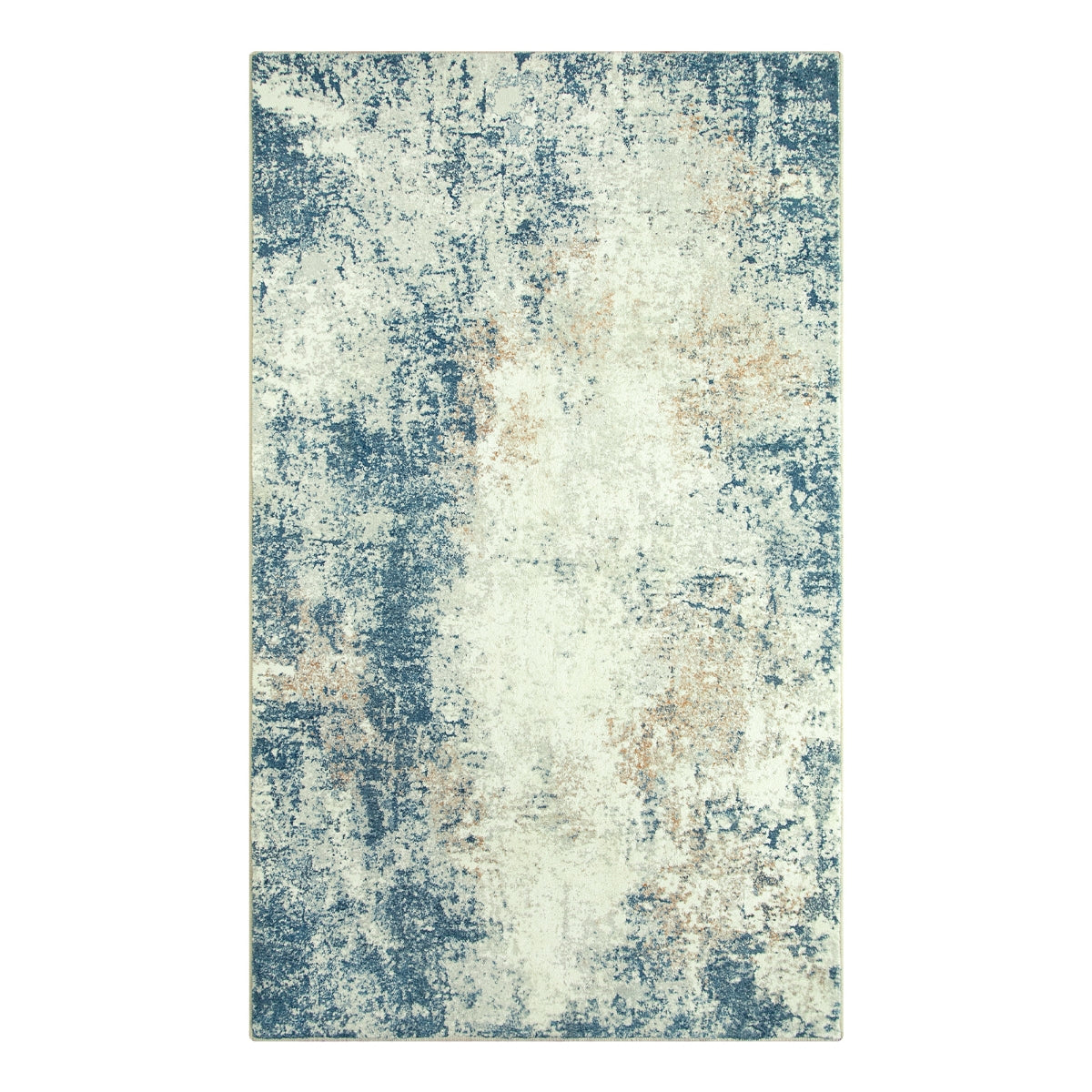 Mireille Contemporary Modern Abstract Grey/Blue Area Rug