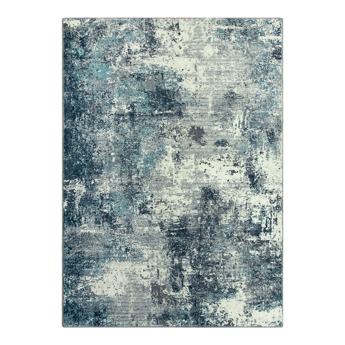 Mireille Contemporary Modern Abstract Blue/Gray Area Rug