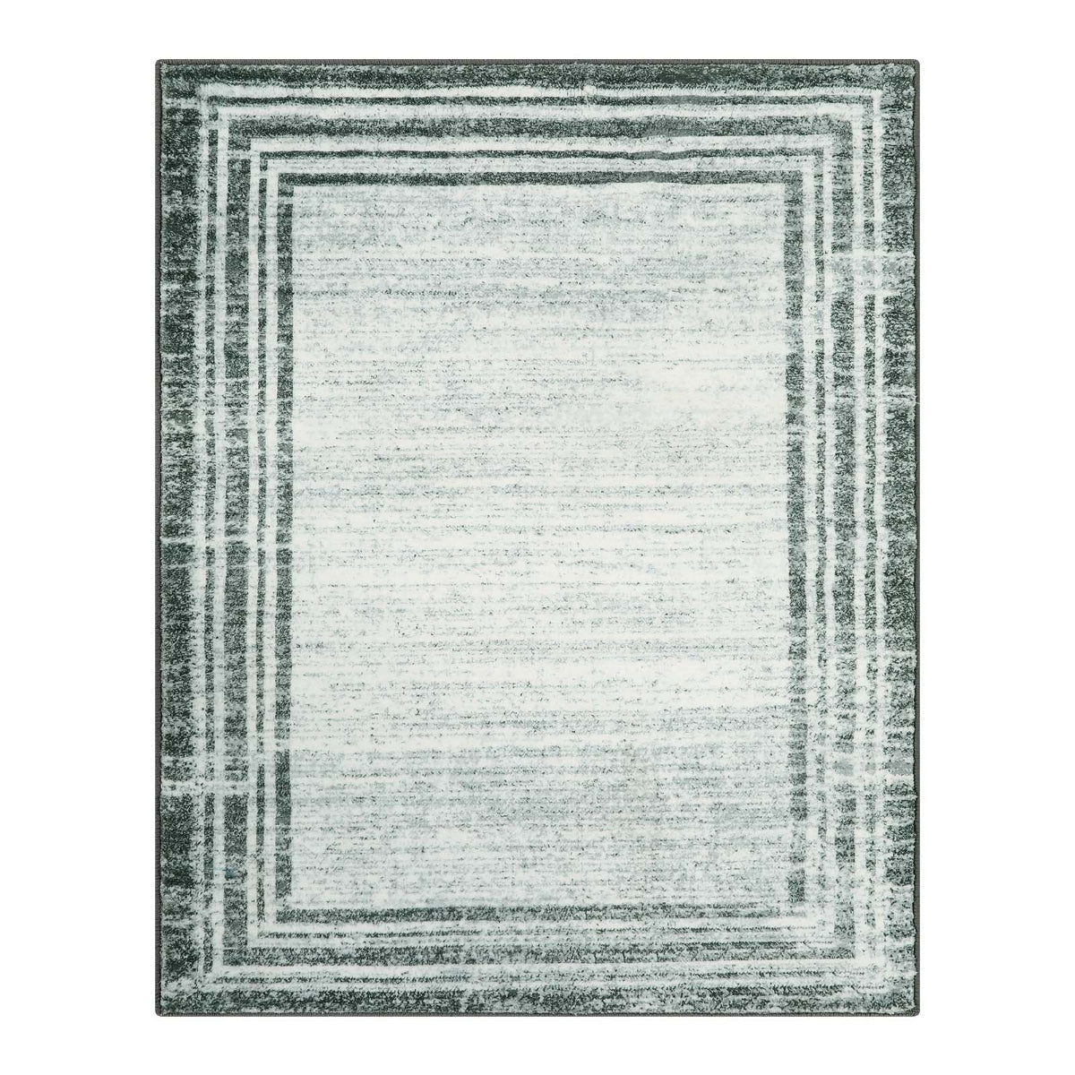 Modern Abstract Ombre Border Minimalist Area Rug