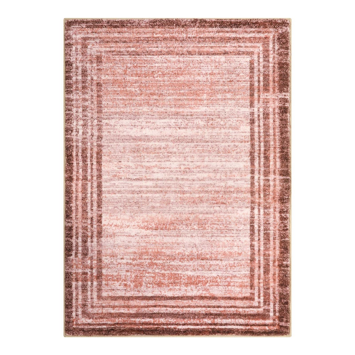 Modern Abstract Ombre Border Minimalist Area Rug