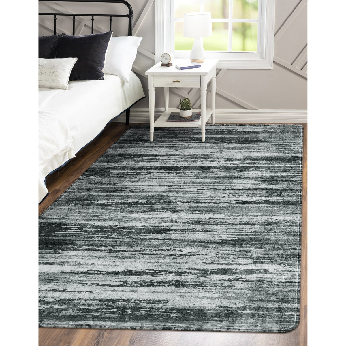 Nadia Modern Ombre Abstract Grey Area Rug
