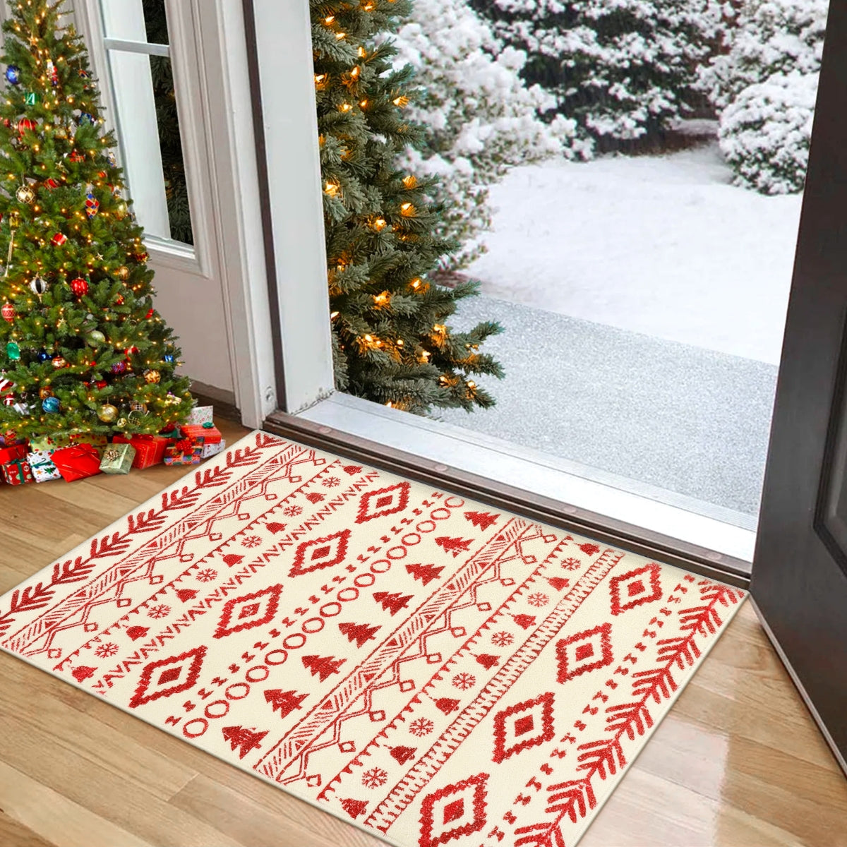 Modern Rustic Farmhouse Moroccan Tribal Style Rug