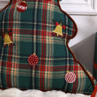 Ophelie Christmas Tree Red & Green Plush Pillow Pillow Lahome