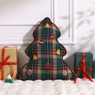 Ophelie Christmas Tree Red & Green Plush Pillow Pillow Lahome 20.1' x 18.9' x 1.6'