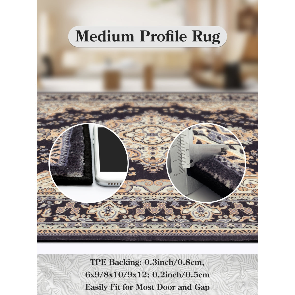 Royal Luxury Traditional Oriental Medallion Area Rug