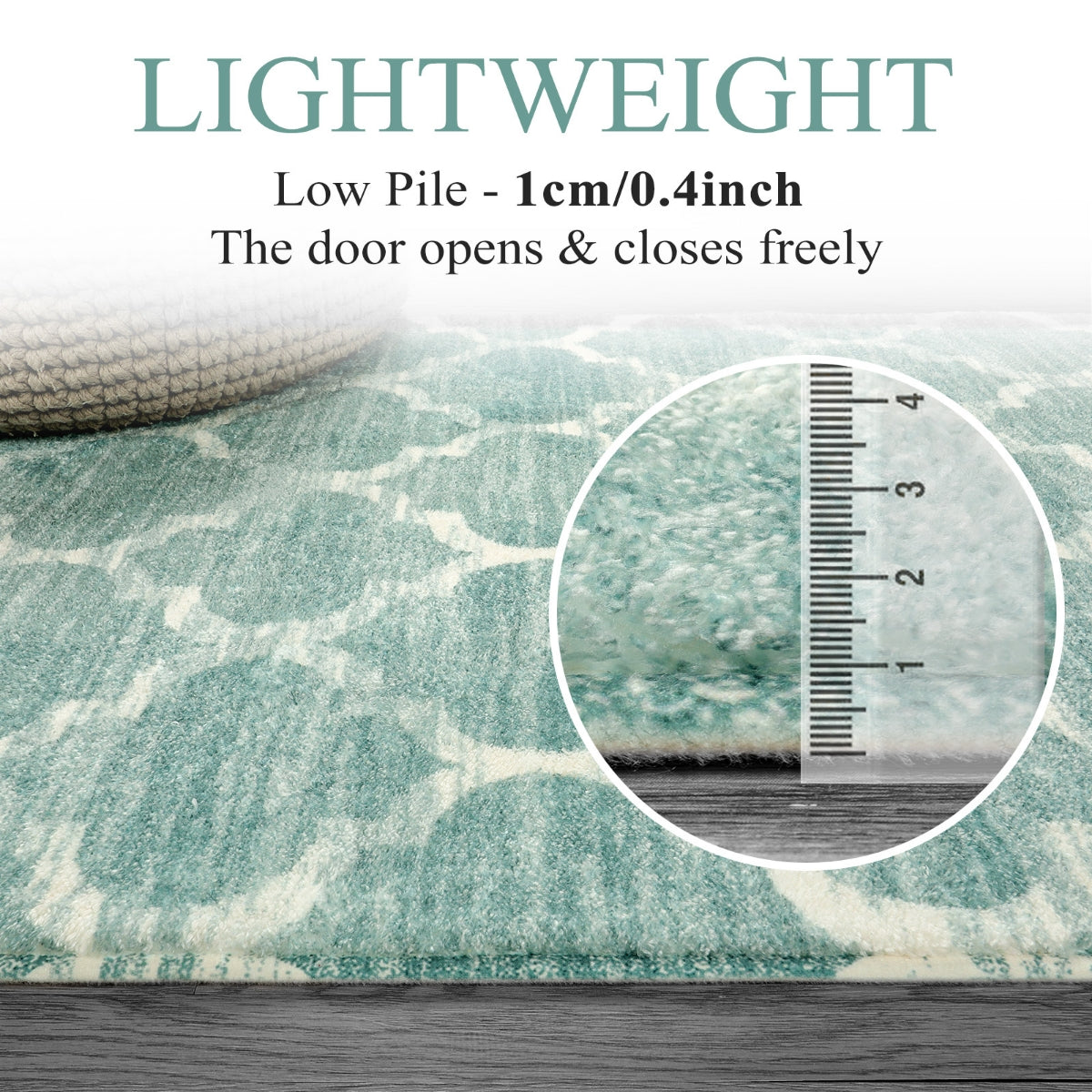 Lahome Sage Green Washable Rugs for Entryway, Botanical Indoor