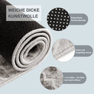 Sierra Moderner Stil Marokkanisches Muster Waschbarer Teppich in Grau Area Rugs Lahome