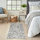 Sierra Moderner Stil Marokkanisches Muster Waschbarer Teppich in Grau Area Rugs Lahome