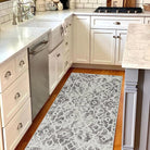 Sierra Moderner Stil Marokkanisches Muster Waschbarer Teppich in Grau Area Rugs Lahome 60 x 130 cm (Rechteckig)