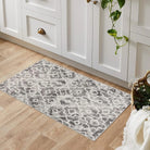 Sierra Moderner Stil Marokkanisches Muster Waschbarer Teppich in Grau Area Rugs Lahome