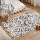 Sierra Moderner Stil Marokkanisches Muster Waschbarer Teppich in Grau Area Rugs Lahome 60 x 90 cm (Rechteckig)