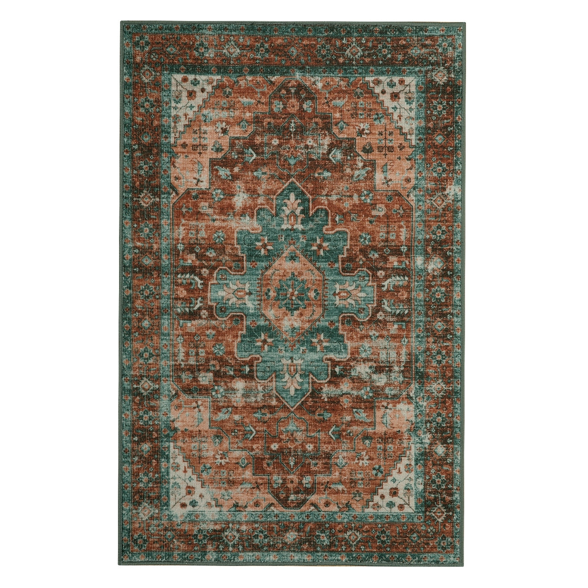 Small Boho Vintage Rug for Front Door Patio Entrance