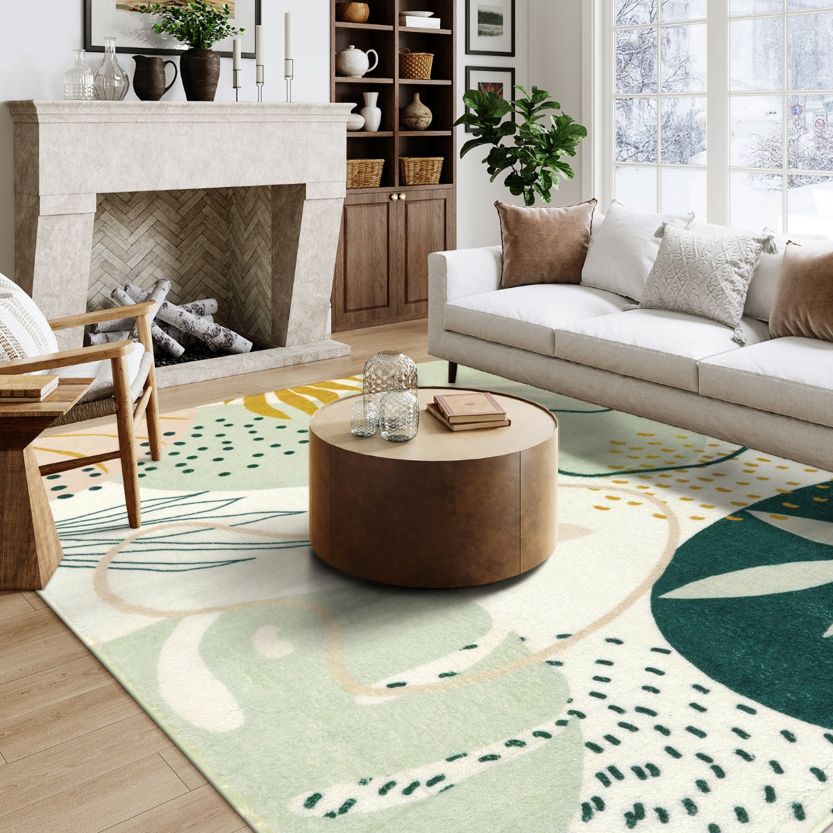 Forest green throw hotsell rug