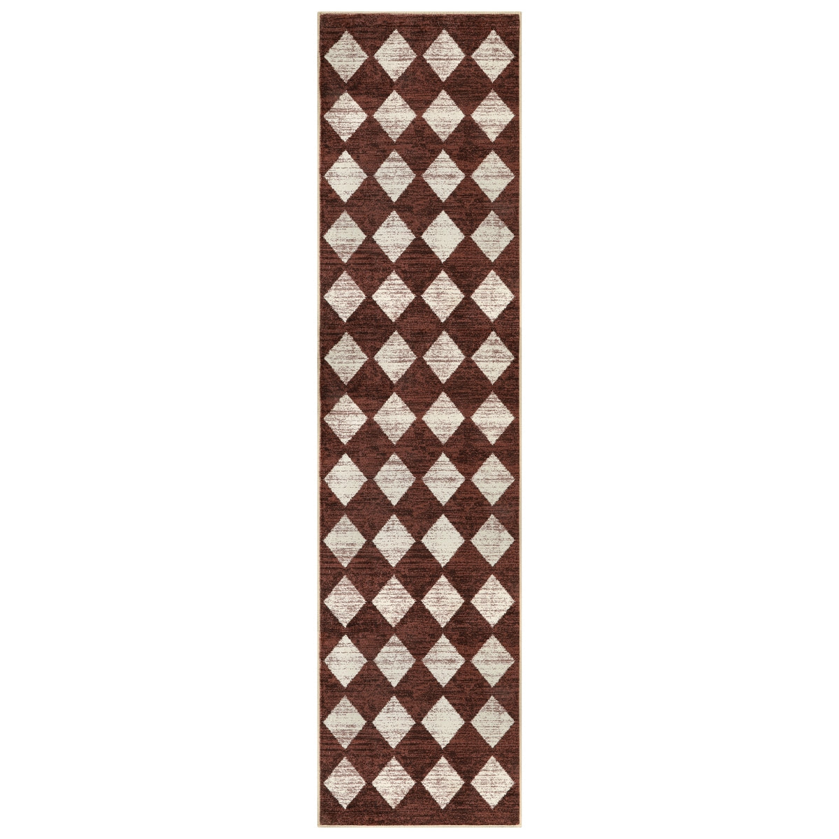 Small Soft Modern Geometric Diamond Checkered Tile Area Rug
