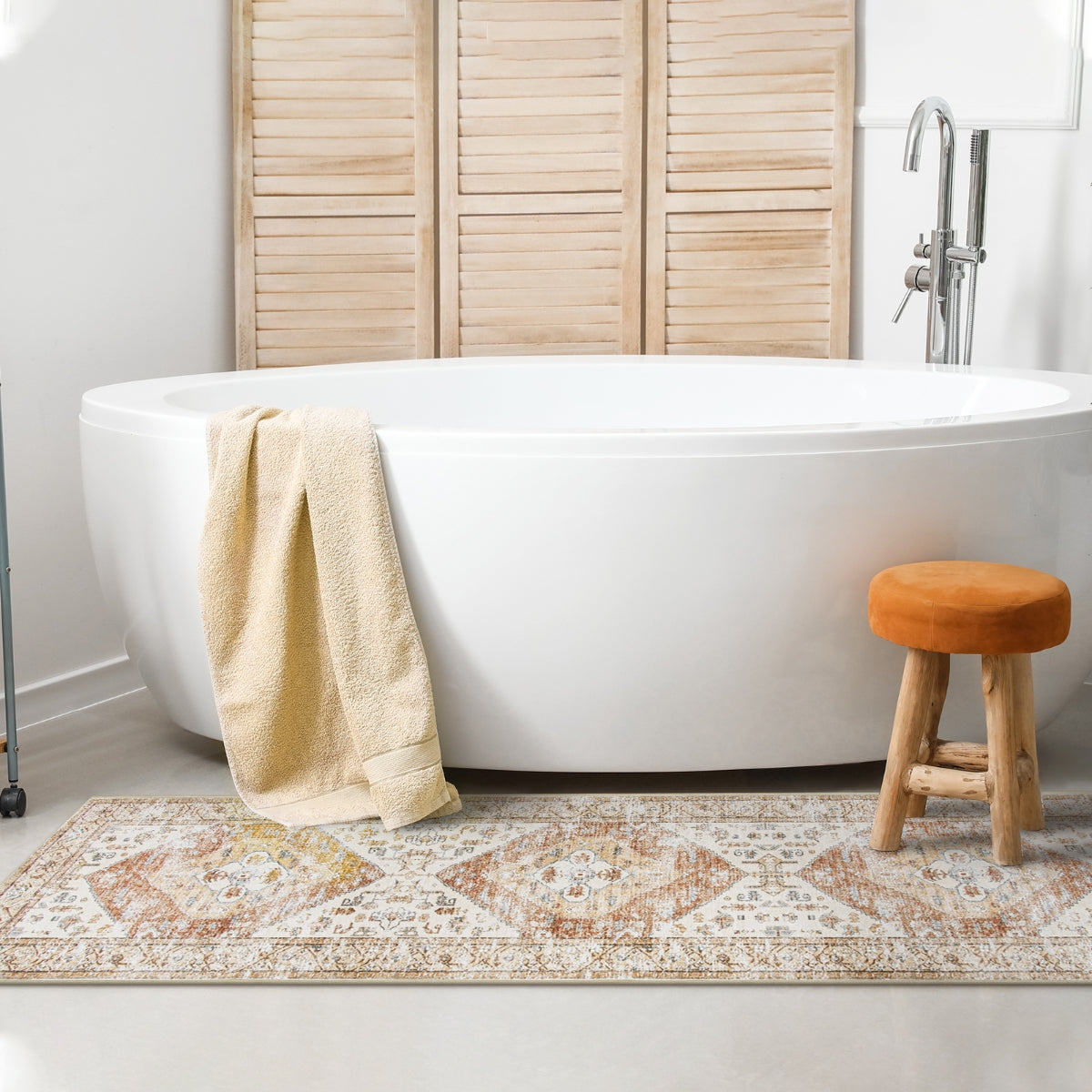 How to Maintain a Vintage Rug in the Bathroom - BREPURPOSED