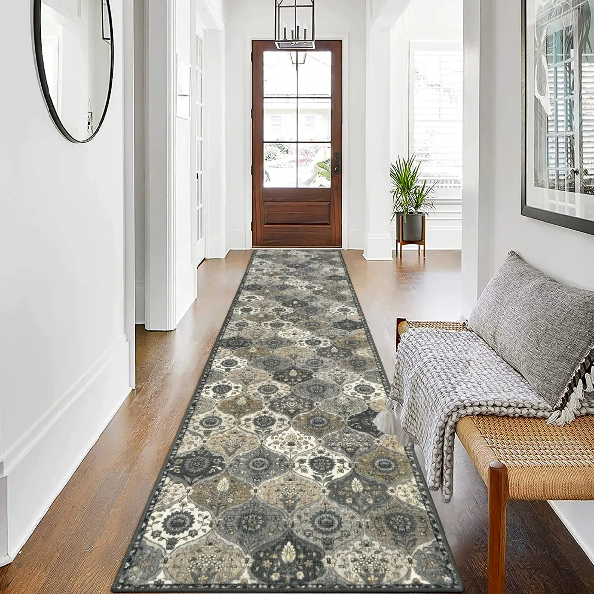 Ultra-thin Vintage Moroccan Trellis Rug