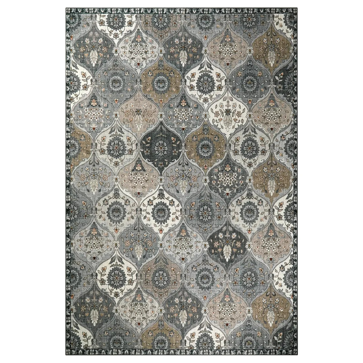 Ultra-thin Vintage Moroccan Trellis Rug