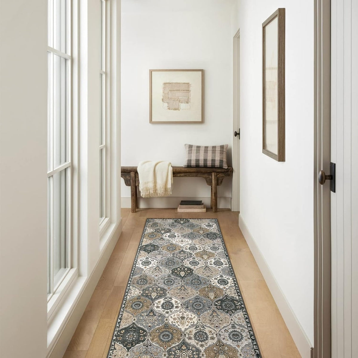  Lahome Floral Washable Indoor Rugs for Entryway - 2x3