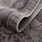 Zoe Washable Neutral Textured Vintage Insect Brown Rug Area Rugs Lahome