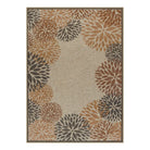 Aveline Washable Persian Floral Easy Jute Beige Indoor/Outdoor Rug Area Rugs Lahome