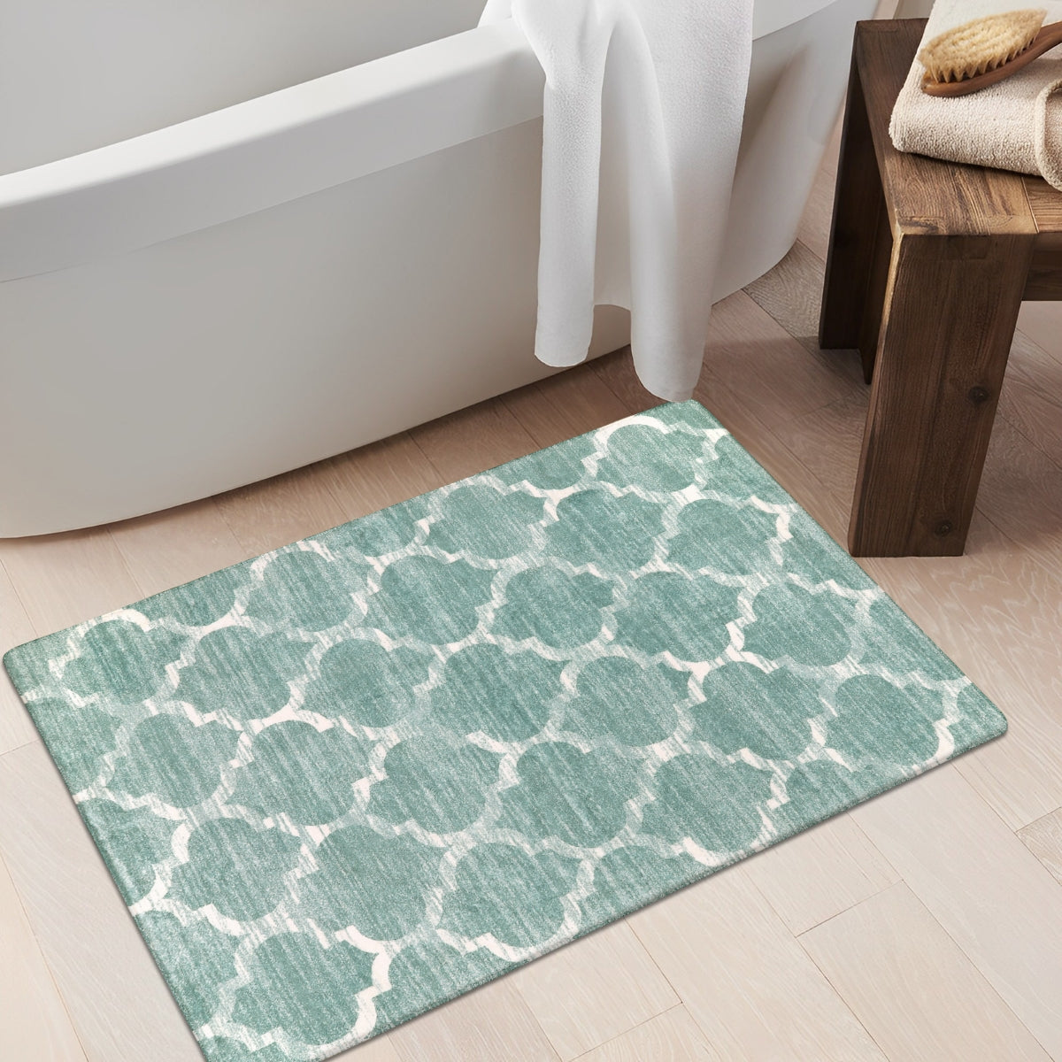 green moroccan rug