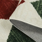 Zelie Washable Diamond Checkered Red & Green Rug Area Rugs Lahome