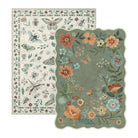 Vionnet Insect Beige + Flore Green 2 Piece Washable Rug Set Rug Set Lahome