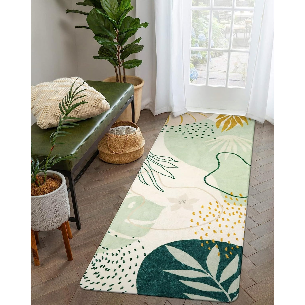 Forest green throw hotsell rug