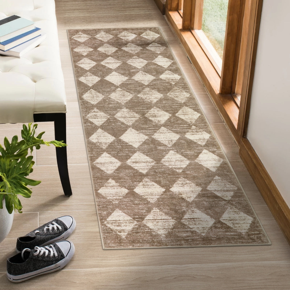 Soft Modern Geometric Area Rug